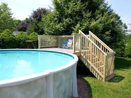 Decks And Patios Around Above Ground Pool Pictures Building Above Ground Pool Deck Http W Pool Deck Plans Above Ground Swimming Pools Swimming Pool Designs