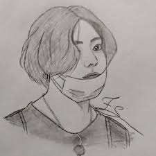 Is Now The End Of Jk S Long Hair Long Hair Drawing Art Drawings Simple Bts Drawings