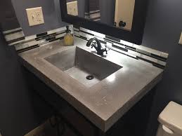 Diy Bathroom Vanity W Built In Concrete Sink Concrete Bathroom Bathroom Sink Diy Concrete Sink