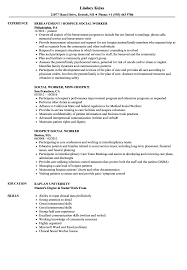 Hospice Social Worker Resume Samples Velvet Jobs