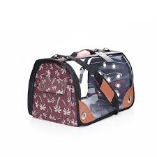 Lepus Seffaf Fly Bag Kedi Kopek Tasima Cantasi Palmiye Kahve Large