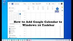 The most popular app to view all your calendars like google, live, outlook, icloud, exchange, office365, yahoo, nextcloud, synology, gmx, mailbox.org, owncloud. How To Add Google Calendar To Windows 10 Taskbar Youtube