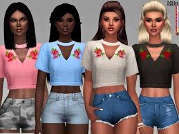 The Sims Resource Copine Tops By Margeh 75 Sims 4 Downloads Sims 4 Sims 4 Clothing Sims