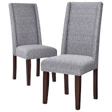 Charlie Modern Wingback Dining Chair Textured Grey Set Of 2 Dining Chairs Wingback Dining Chair Wing Chair Modern