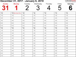 Excel Chart Last 30 Days Weekly Calendar 2018 Excel Calendar