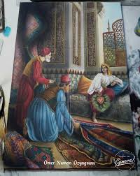 40 60 Cm Cini Pano Hali Tuccari Cizim Boyama O Numan Ozyagman Sanat Tablolar Sanat Eserleri