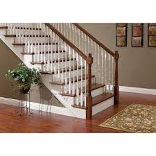 3 In X 48 In Unfinished Red Oak Wood Stair Newel Post Lowes Com Wood Stairs Stair Newel Post Hardwood Stairs