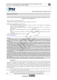 Pdf The Teaching Research Focused On The Movement Heuristic Approaches And Elements Of Complexity