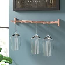 Wall mounted wine glass rack uk. 17 Stories Jalynn Wall Mounted Wine Glass Rack Wayfair Co Uk