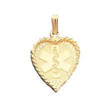 It's important to know what you're getting for your money in terms of purity. Heart Medical Id Pendant In 10k 14k Gold Or Silver Emid0058