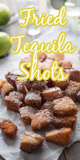 Fried Tequila Shots Angel Food Cake Is Dipped In Tequila And Then Fried Just Until Golden Each Nugget Is Sprinkled Food Best Dessert Recipes Boozy Desserts