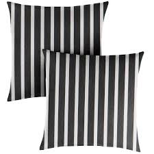 Maybe you would like to learn more about one of these? 2pk Sunbrella Stripe Outdoor Throw Pillows Black White Target