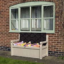 Rating 4.800012 out of 5 (12) £210.00. Keter Wood Effect Plastic Garden Storage Box Diy At B Q