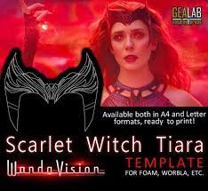 Scarlet Witch Tiara Wandavision Wanda Maximoff Costume Mcu Etsy In 2021 Scarlet Witch Scarlet Witch Cosplay Scarlet Witch Costume