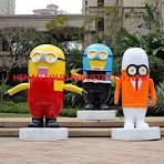 Outdoor Cartoon Worker Character Life Size Fiberglass Super ...