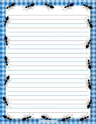 Free Ant Stationery And Writing Paper Writing Paper Free Printable Stationery Printable Stationery