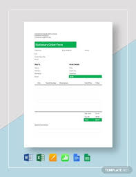 Stationery Order Template In 2020 Templates Document Templates Order Form Template
