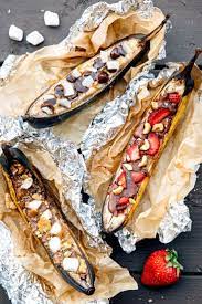Campfire Banana Boats 9 Ways Recipe Easy Camping Meals Campfire Food Banana Boats