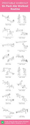 Six Pack Abs Workout Routine My Custom Printable Workout By