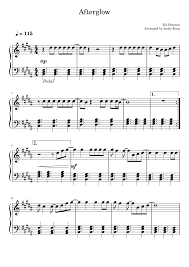 Our brand new app is here! Afterglow Ed Sheeran Easy Piano Original Key Sheet Music For Piano Solo Musescore Com
