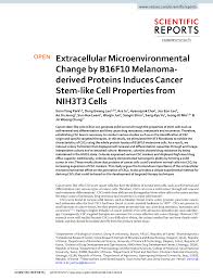 Also, when melanoma develops in an existing mole, the texture of the mole may change and become hard or lumpy. Pdf Extracellular Microenvironmental Change By B16f10 Melanoma Derived Proteins Induces Cancer Stem Like Cell Properties From Nih3t3 Cells