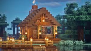 It will probably look better in one of the short walls. Minecraft Build How To Build Cozy Log House Log Cabin Youtube