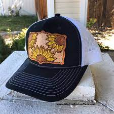Patch Shapes All Around First Hat Pictured With Sunflowers Champion Second Hat Pictured With Cacti These Super Cute Hat Cute Hats Quality Hats Hat Patches