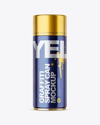 Closed Metallic Spray Can Mockup In Can Mockups On Yellow Images Object Mockups Mockup Free Psd Mockup Free Download Free Psd Mockups Templates