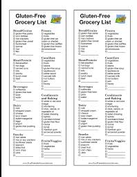 Gluten Free Grocery List Grocery List Printable Gluten Free Grocery List Healthy Cheap Grocery List