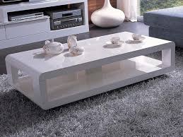 Jana est en panneaux de fibres de bois laqué blanc. Table Basse Rectangulaire Carlina Mdf Laque Blanc 56889