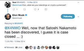 Luckily for us, our sister site bitcoinist is on the case from the very beginning. Elon Musk The Boss Of Tesla Is The Genius Behind The Creation Of Bitcoin Steemit