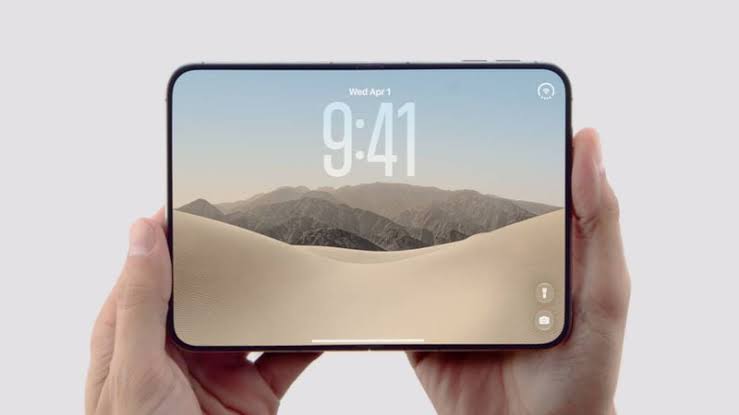 Apple's iPhone Duo foldable display, AI generated