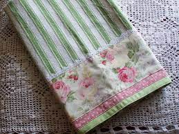 Romantic Cottage Roses And Tres Chic Tea Towel With Lace Vintage Tea Towels Tea Towels Decorative Tea Towels
