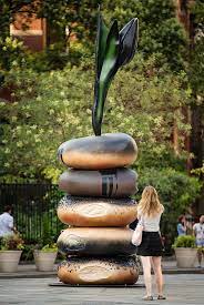 Hanna Liden Sets Sculptural Bagel Totems Around New York City Sculpture Installation Sculpture Contemporary Sculpture
