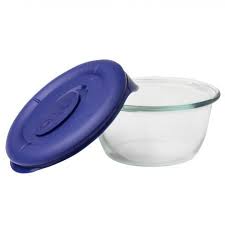 Pyrex Pro 1 67 Cup Round Storage Dish W Blue Vented Lid Pyrex Food Storage Round Storage