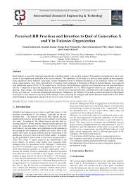 Also i had taken ibm interview before i joined wipro, so i didn't mentioned wipro name in any of its application form. Pdf Perceived Hr Practices And Intention To Quit Of Generation X And Y In Unionize Organization