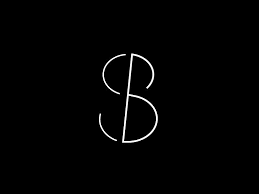 Black And White Letters Logo Sb Monogram Monogram Logo Design Typography Logo Branding Design Logo
