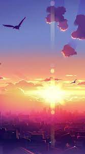 By kenrick mills bring positive vibes. Aesthetic Anime Sunset Wallpapers Wallpaper Cave
