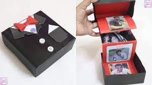 How to make a secret accordion card. Diy Accordion Photo Card Diy Pull Out Photo Box Suite Tuxedo Card Box Suite Box Card Youtube