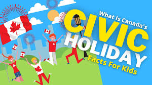Civic/provincial day is a public holiday in some areas (see list below), where it is a day off and schools and most businesses are closed. Civic Holiday Civic Holiday For Kids What Is Civic Holiday In Canada Youtube