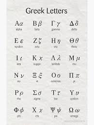Greek Letters Poster By Coolmathposters En 2020 Lettre Grecque Typographie Grecque Alphabet Grec