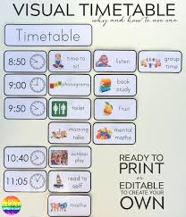 Get up, get dressed, have lunch, do homework, etc. Why And How To Use A Visual Timetable Effectively You Clever Monkey