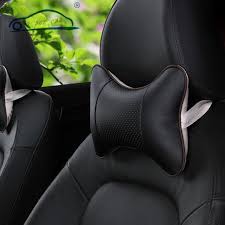 1 Pcs Pu Leather Warm Car Seat Pillow Hole Digging Winter Car Headrest Leather Auto Supplies Neck Pillow A Auto Safety Pillow Seggiolini Auto Seggiolini Auto