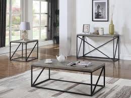 3 Pc Sonoma Grey Coffee Table End Table Sofa Table Set 705618 Coffee Table Coffee Table Coasters Industrial Sofa Table