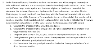 Solved In The Powerball Lottery 5 Numbers Without Repla