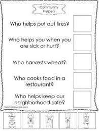 4 Community Helpers Answer The Question Worksheets Preschool Kindergarten Community Helpers Worksheets Community Helpers Preschool Worksheets