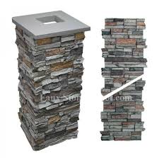 Faux Stone Column Wrap 36 Beach Stone Porches Stone Columns Porch Pillars