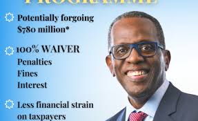 Prime Minister Hon. Philip J. Pierre introduced the tax amnesty programme  to ease the burden on