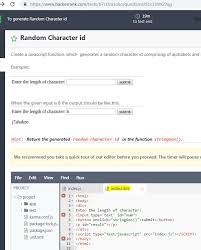 Random gibberish text to use in web pages, site templates and in typography demos. Create A Javascript Function Which Generates A Random Character Id Comprising Of Alphabets And Numbers For Given Input Length Stack Overflow