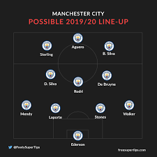 Very rarely has the city boss played with two central strikers. Manchester City Lineup